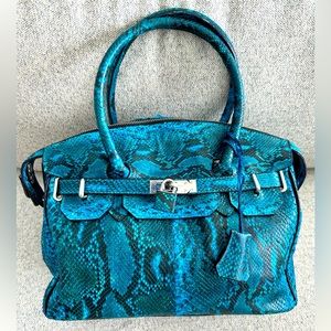Genuine python skin bag